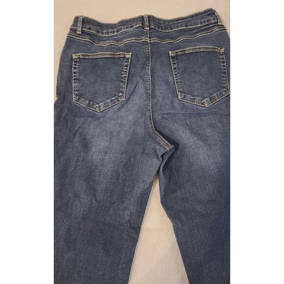 Woolworths Classic Collection cropped wide leg womens denim jeans size 14 - Picture 6 of 12